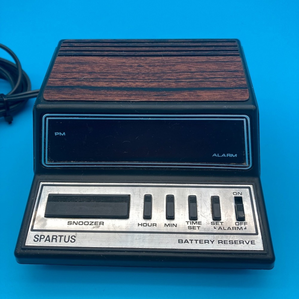 Vintage 1980s Spartus Neptune Model 1104 Digital LED Alarm Clock Tested Works